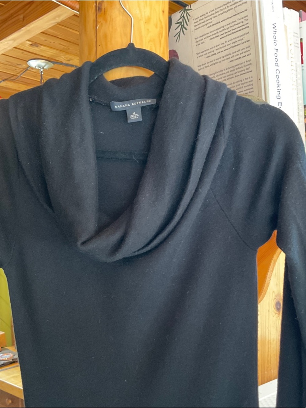 Banana Republic Black Cowl Neck Knit Sweater